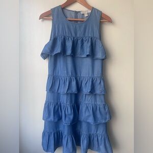 Michael Kors Blue Ruffle Dress